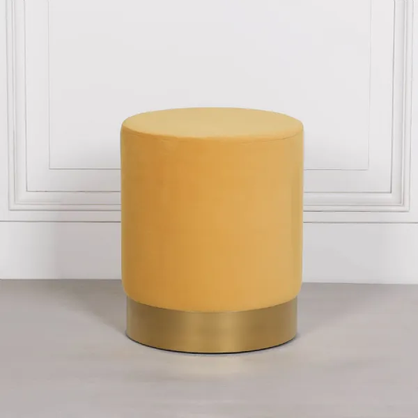 Mustard Round Stool