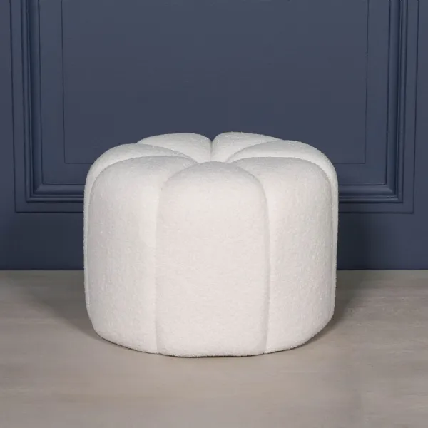 Boucle Petal Round Stool