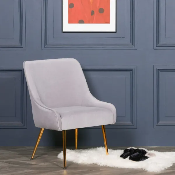 Grey Velvet Chair