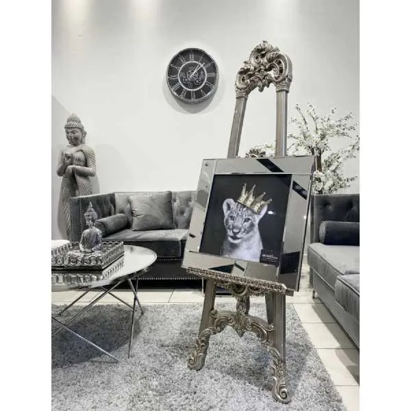 Baby Lion Crown Wall Art Mirror Frame