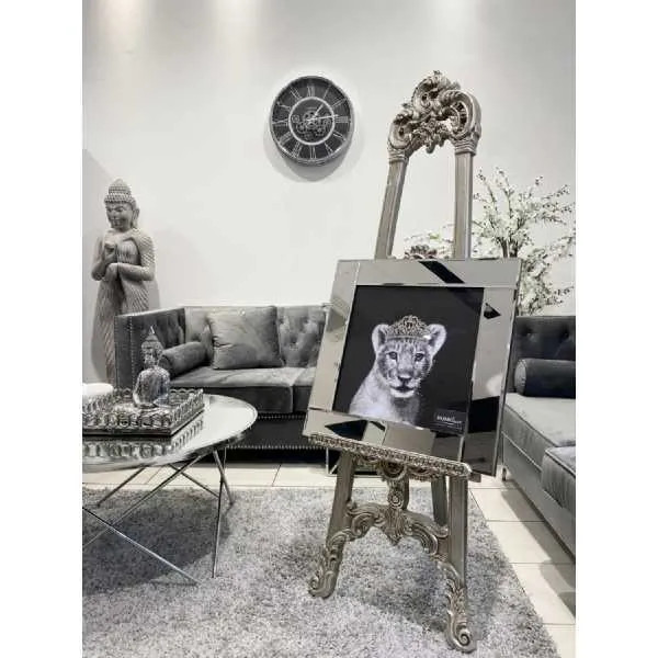 Baby Lioness Crown Wall Art Mirror Frame