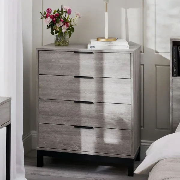 Bali 4 Drawer Chest Grey Oak