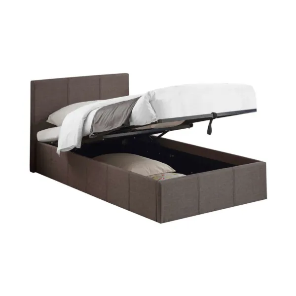 90cm Berlin Fabric Ottoman Grey