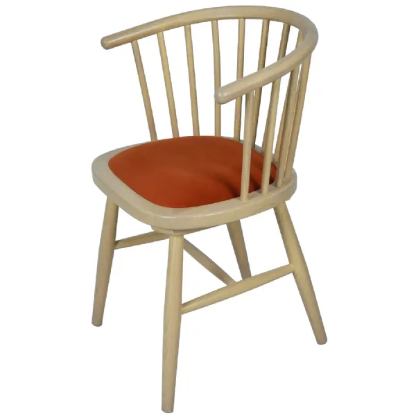 UPHOLSTERED DINING CARVER CHAIR RUST PAD
