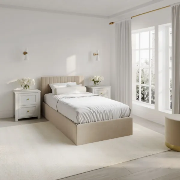 Berlin Beige Single Bed