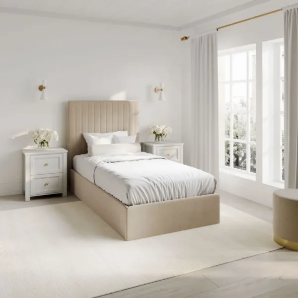 Berlin Beige Tall Single Bed