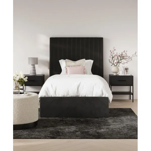 Berlin Black Tall Single Bed