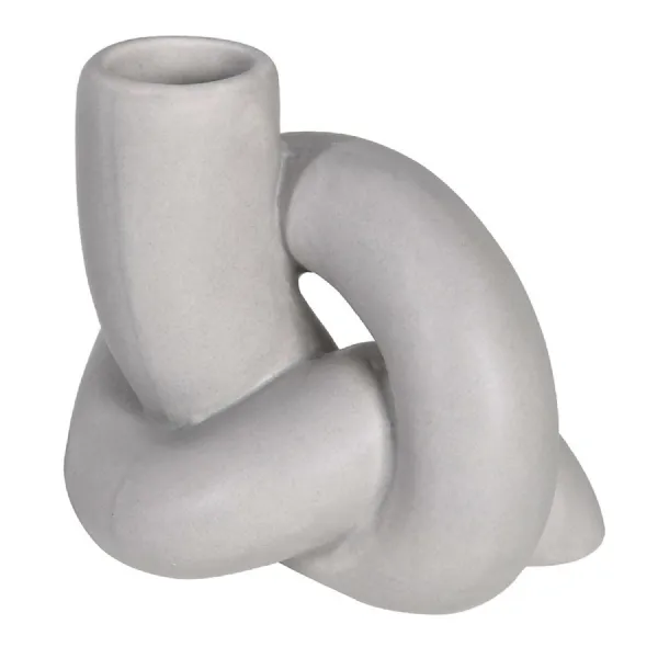 Grey Knot Candle Holder