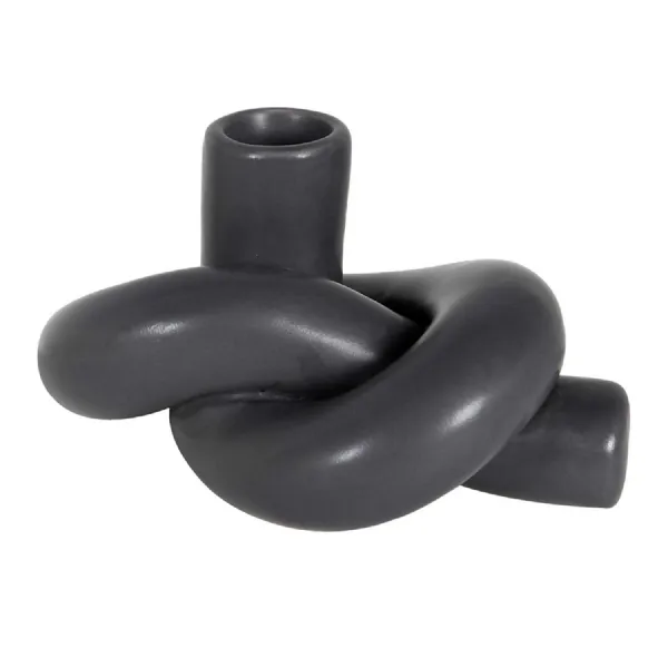 Grey Knot Candle Holder