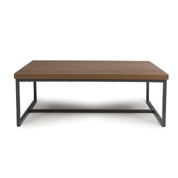Dark Oak Top Rectangular Coffee Table with Smar Top Surface