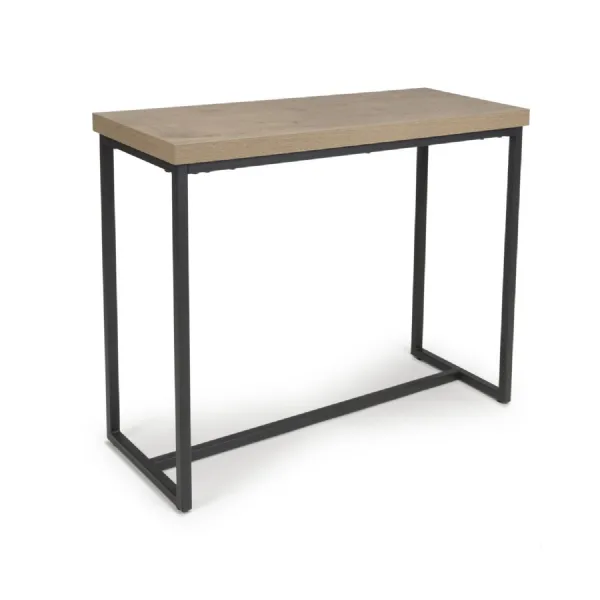 Rustic Oak Wooden Console Table with SmarTops Surface