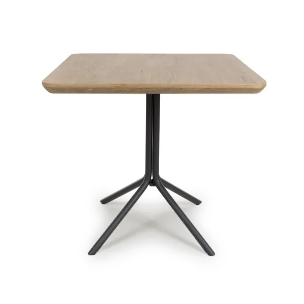 Rustic Oak Wooden Small Square 80cm Dining Table 4 Seat