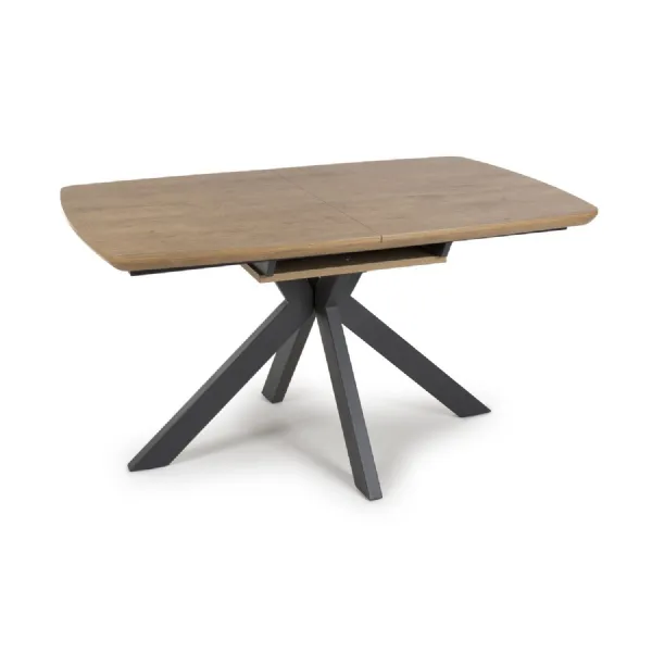 Rustic Oak Rectangular Extending Dining Table 140 to 180cm