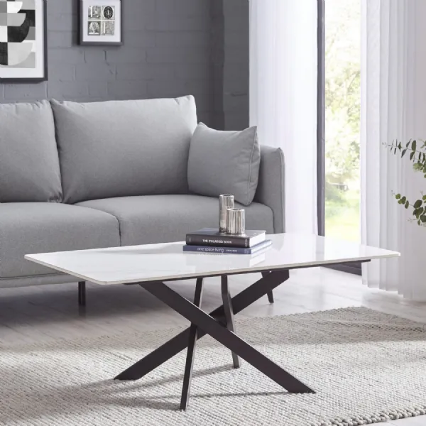 Bradley White Marble Coffee Table