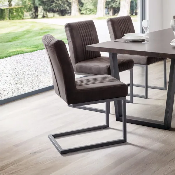 Set Of 2 Brooklyn Dining Chairs Charcoal Grey