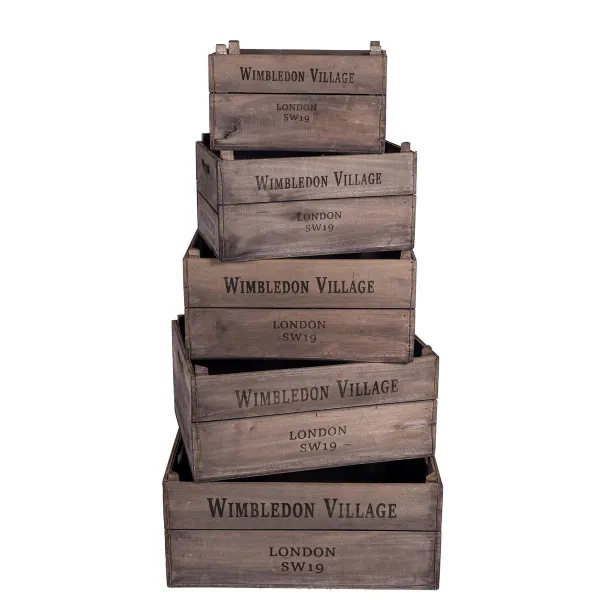 Set of 5 Apple Boxes