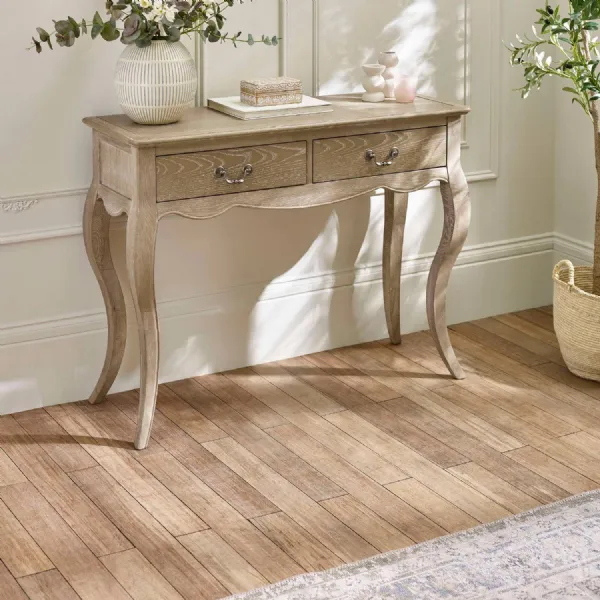 Camille Console Table Limed Oak