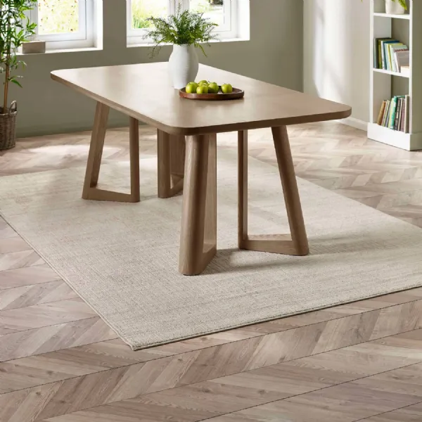 Caravelle Rectangular 4 6 Seater Dining Table Smokey Oak Effect