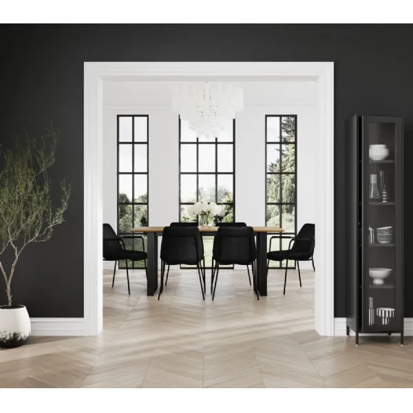 Carlo Black Dining Chair With Arms