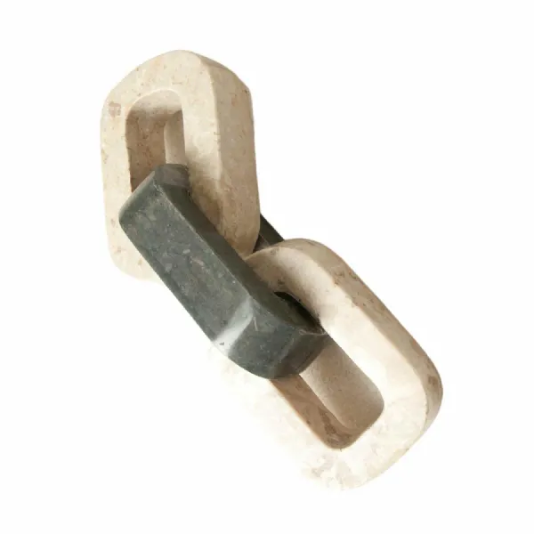 Marble 3 link Square Chain