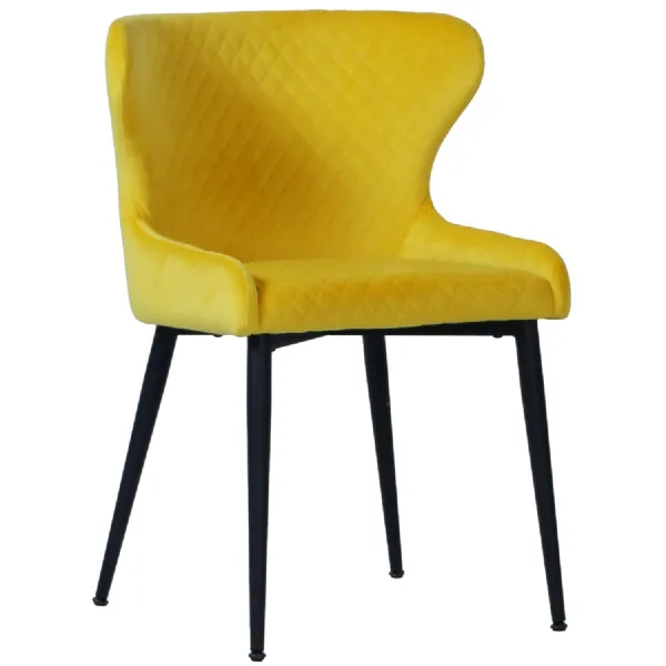 Orbit Chair Yellow Velvet