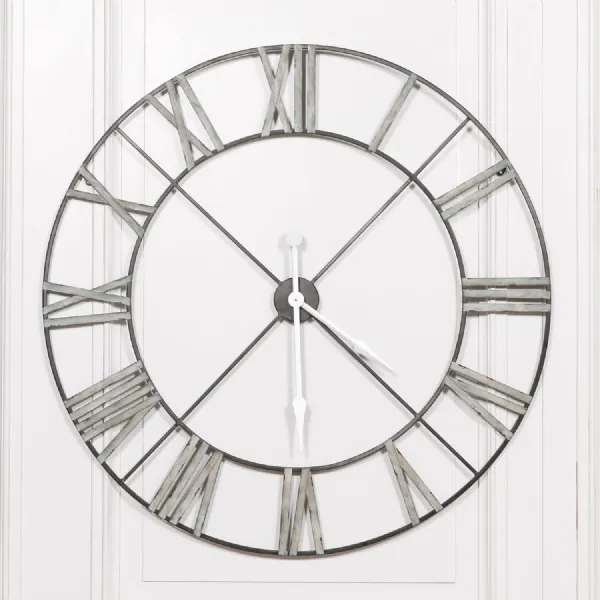 Extra Large 110cm Vintage Metal Wall Clock
