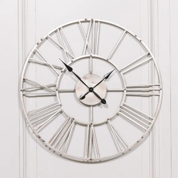 Vintage Silver Wall Clock