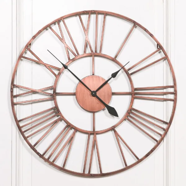 Vintage Copper Effect Wall Clock