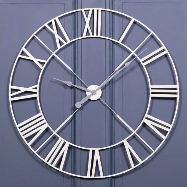Vintage Cream Distressed Twist Frame Wall Clock