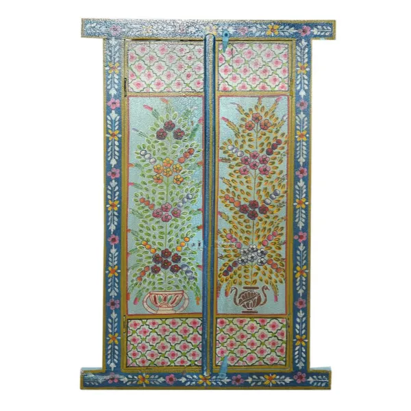 Handpainted Shutter with Mirror
