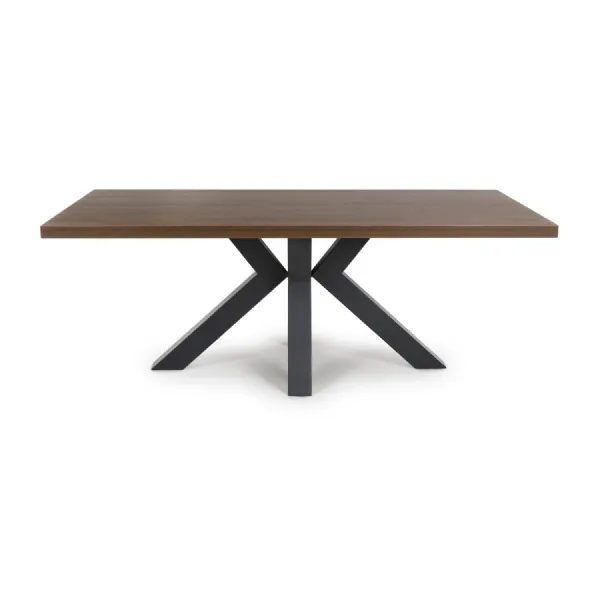 Smoked Oak Wooden Rectangular Large 160cm Dining Table