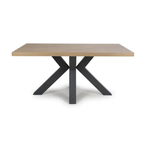 Rustic Oak Wooden Rectangular Large 200cm Dining Table
