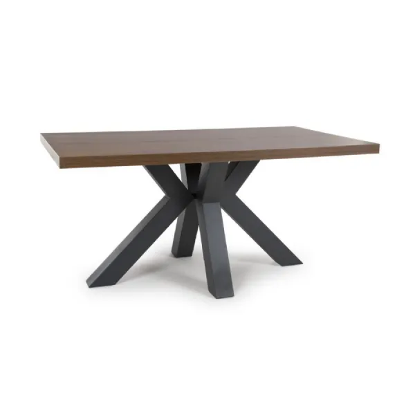 Smoked Oak Wooden Rectangular Large 200cm Dining Table
