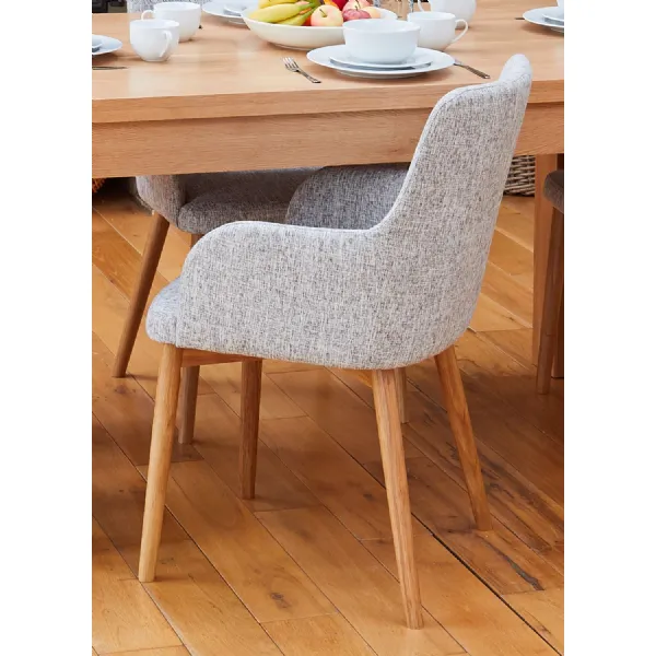 Oak Light Grey Chair (Pack of two)