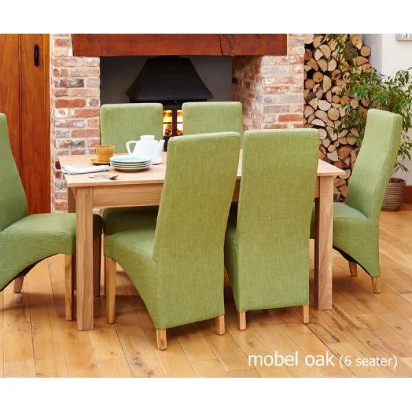 Mobel Oak 150cm Dining Table (4 6 Seater)