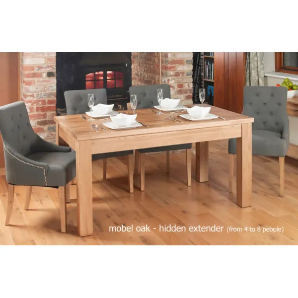 Mobel Hidden Extending Oak Dining Table (Seats 4 8)