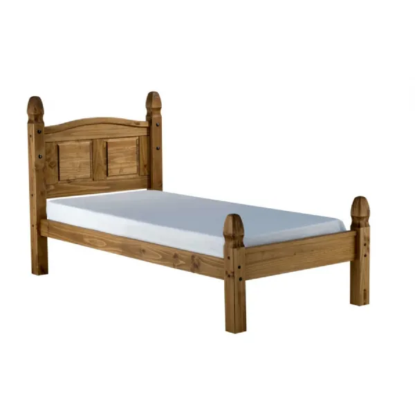 90cm Corona Low End Bed Pine