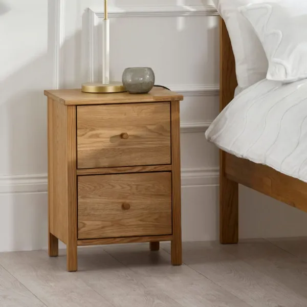 Coxmoor 2 Drawer Bedside Oak