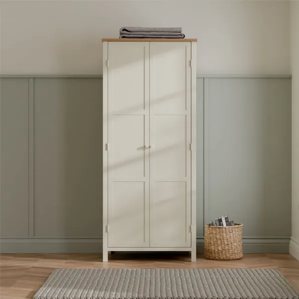 Coxmoor Wardrobe Ivory and Oak