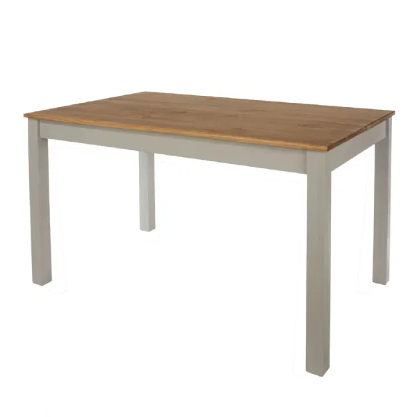 Grey Small 120cm Rectangular Dining Table Antique Wax Top