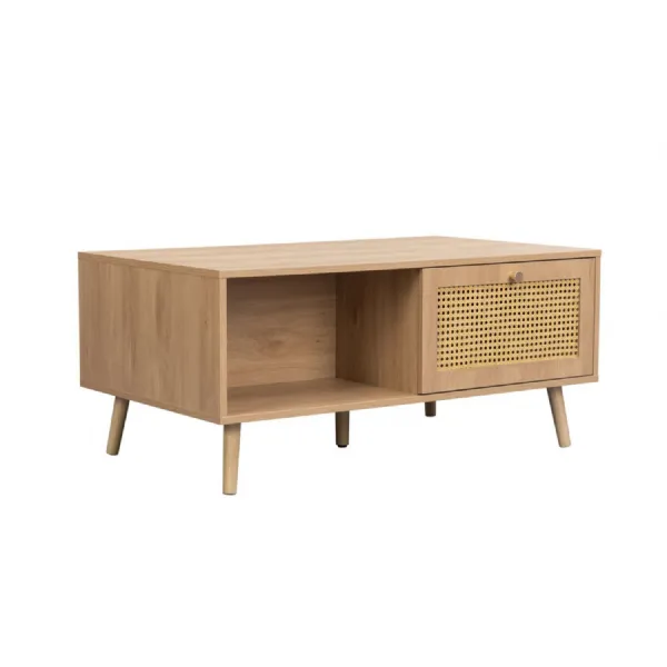 Croxley Rattan Coffee Table Oak
