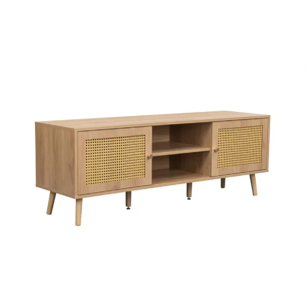 Croxley Rattan Large TV Unit Oak
