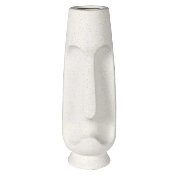 Large Cream Face Ceramic Vase
