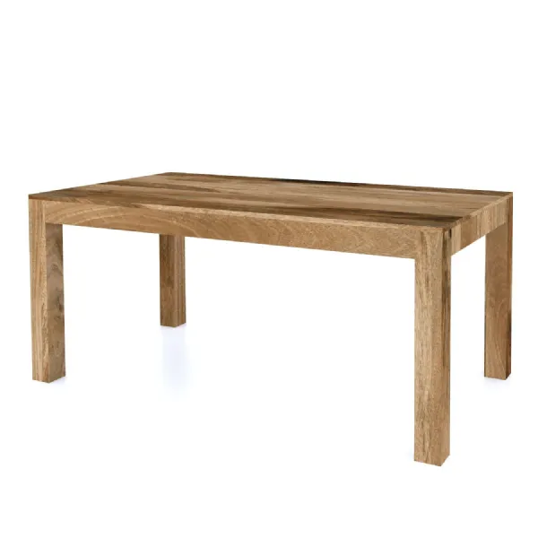 Modern Natural Mango Wood 6 Seater Rectangular Dining Table