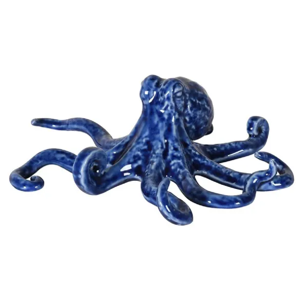 Ocean Blue Ceramic Octopus Ornament