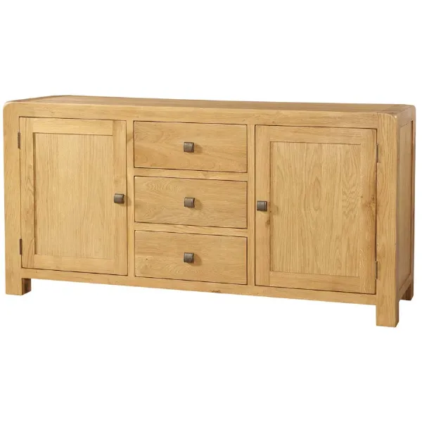 White Oak 2 Door 3 Drawer Large Sideboard