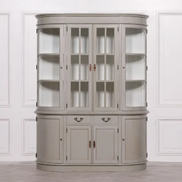 Large Grey Dresser Display Cabinet