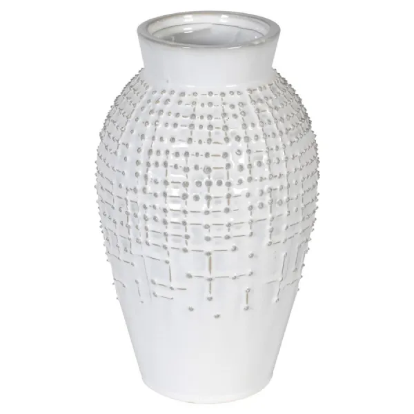 Off White Dot Vase
