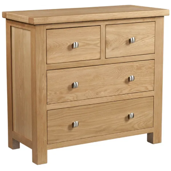 White Oak Lacquered 2 Over 2 Chest of Drawers