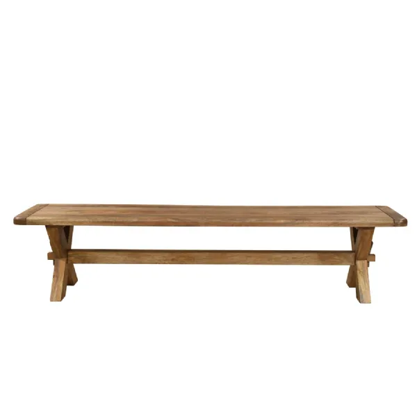 Rustic Smoked Mango Wood 175cm Dining Bench